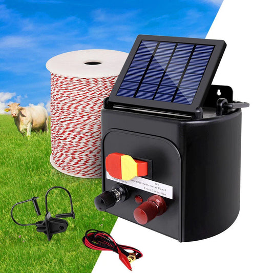 Solar Fence Energiser 3 km with 500 m Tape & 25 Insulators