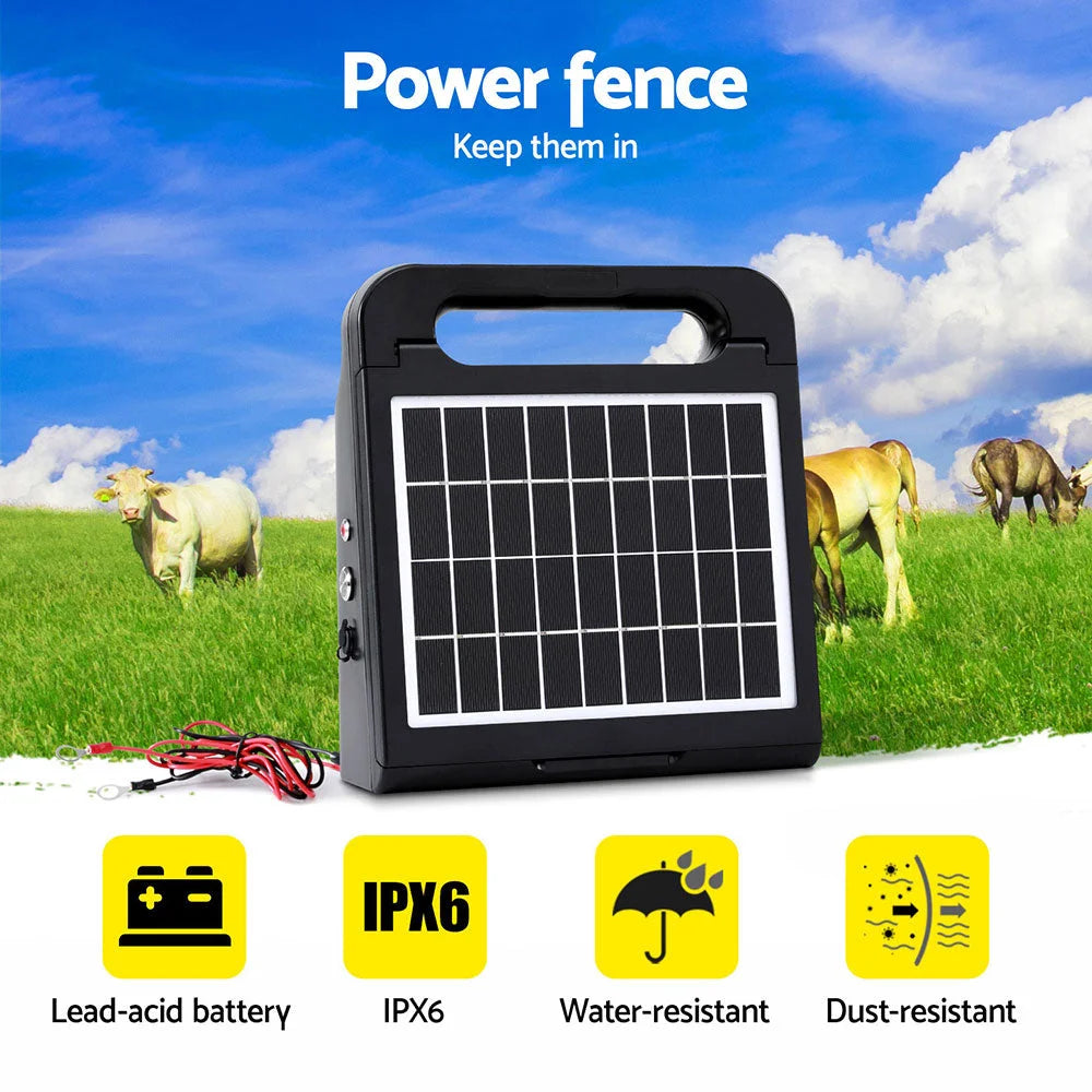 Solar Fence Energiser 5km Farm 0.3J - Home & Garden
