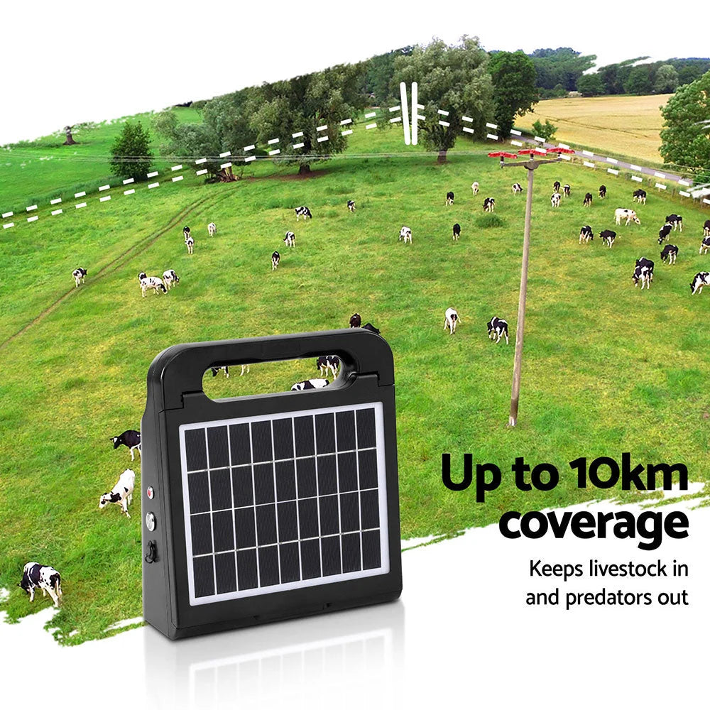Solar Fence Energiser 5km Farm 0.3J - Home & Garden