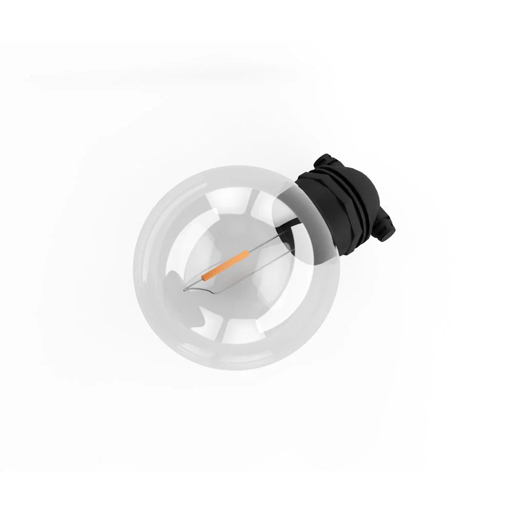 Solar festoon lights with outdoor led string