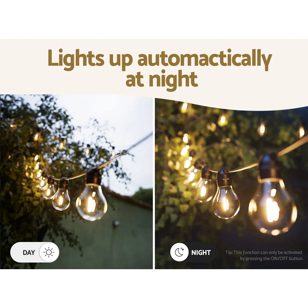 Solar Festoon Lights 17M Outdoor LED String Light for Xmas