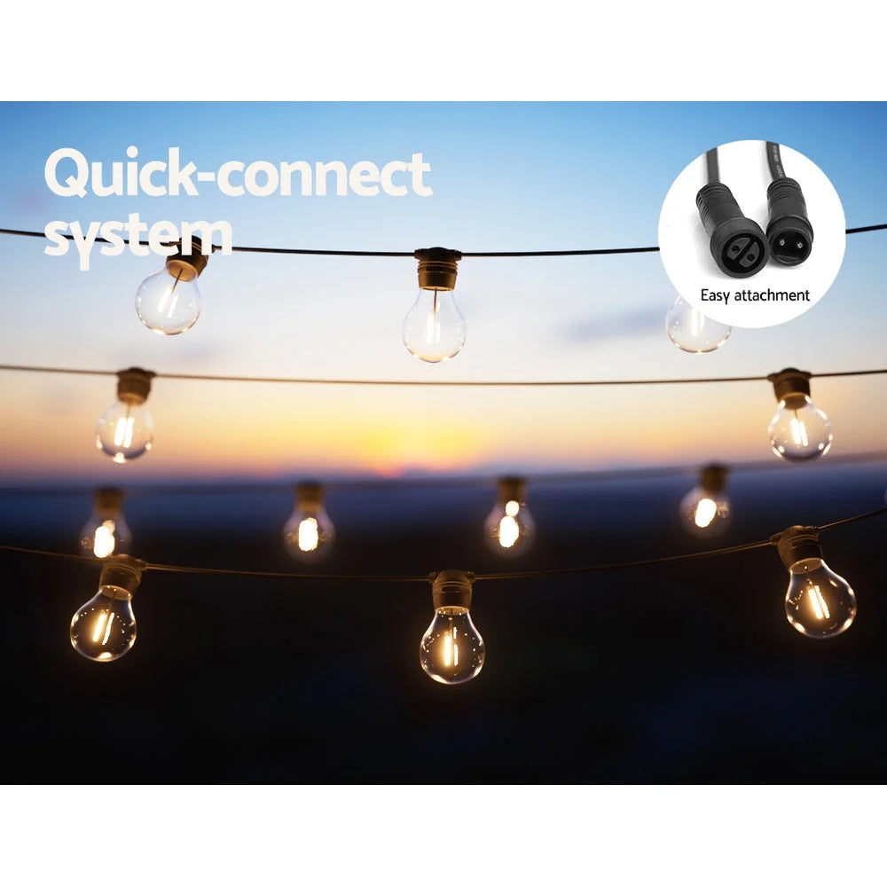 Solar Festoon Lights 17M Outdoor LED String Light Xmas