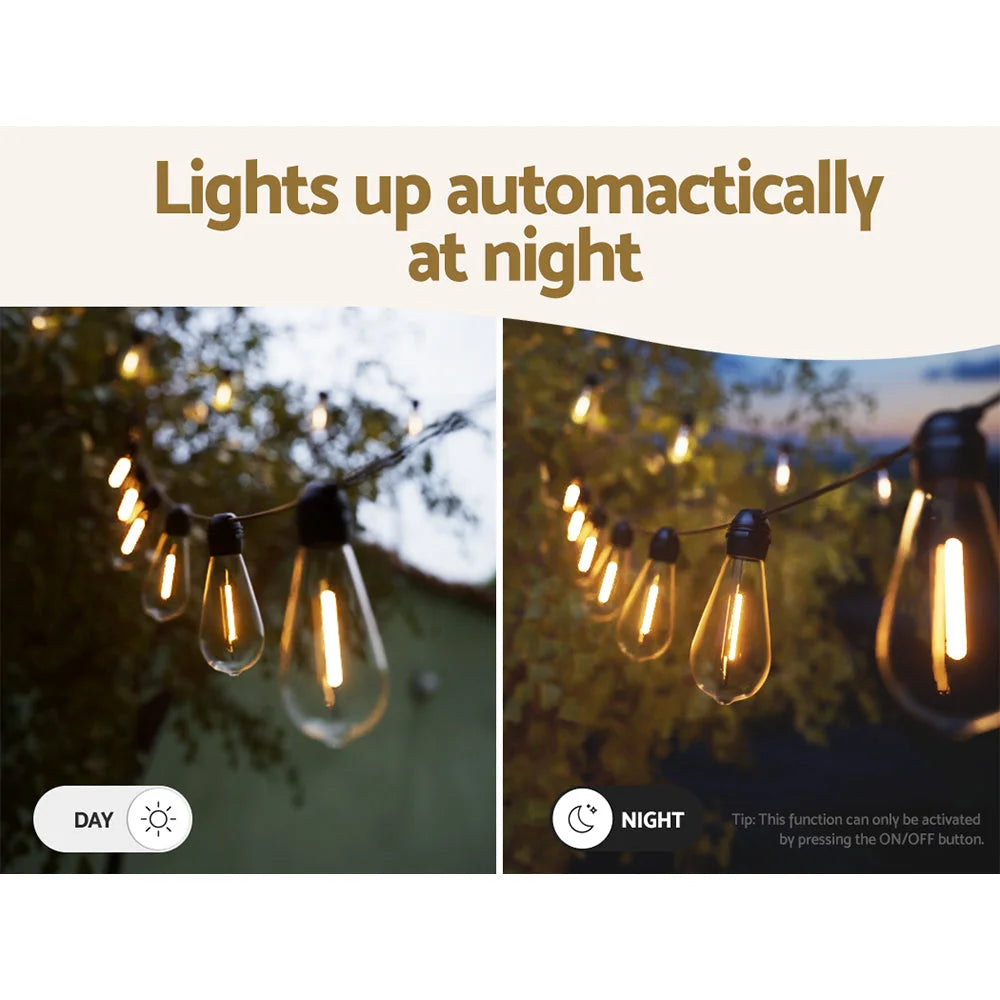 Solar Festoon Lights 17M Outdoor LED String Light Xmas