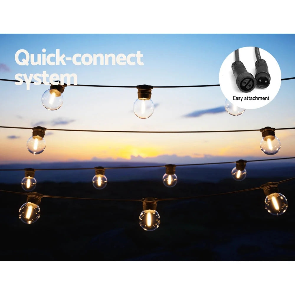 Solar Festoon Lights 41m LED String Light Xmas Wedding