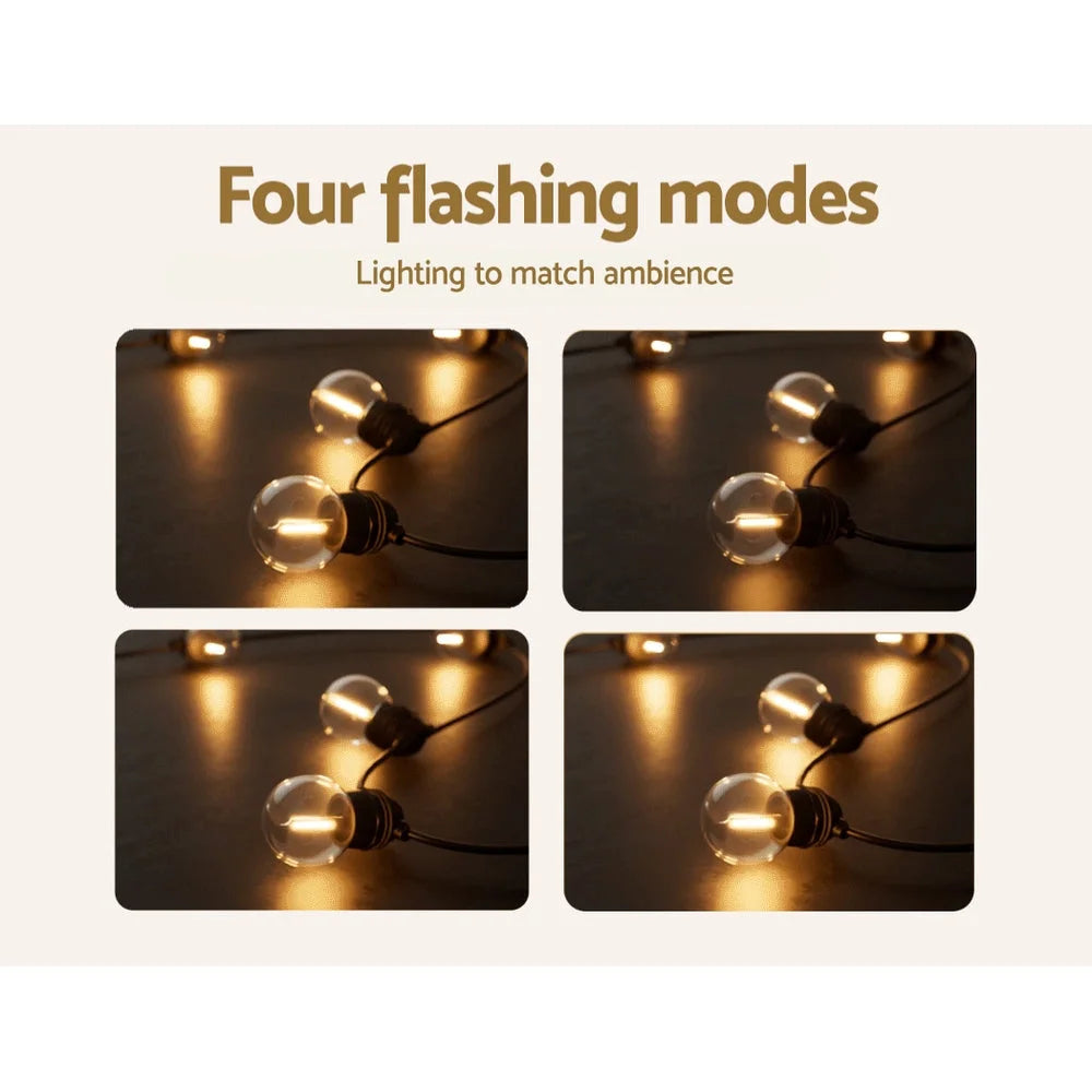 Solar Festoon Lights 41m LED String Light Xmas Wedding