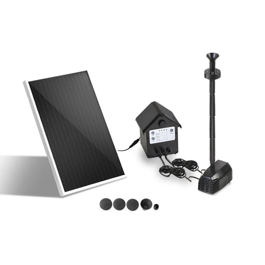 Water pump with solar fountain w led outdoor