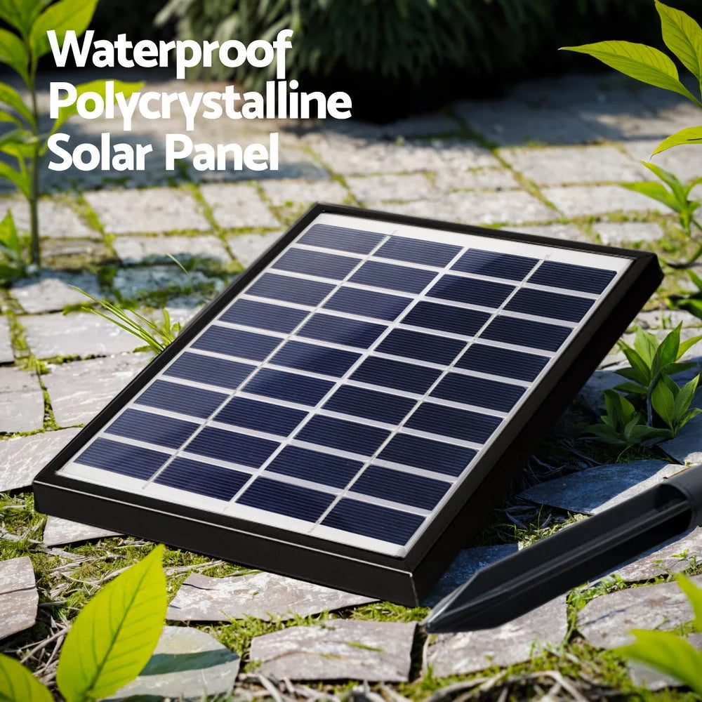 Solar Fountain Water Feature Bird Bath Garden LED Light