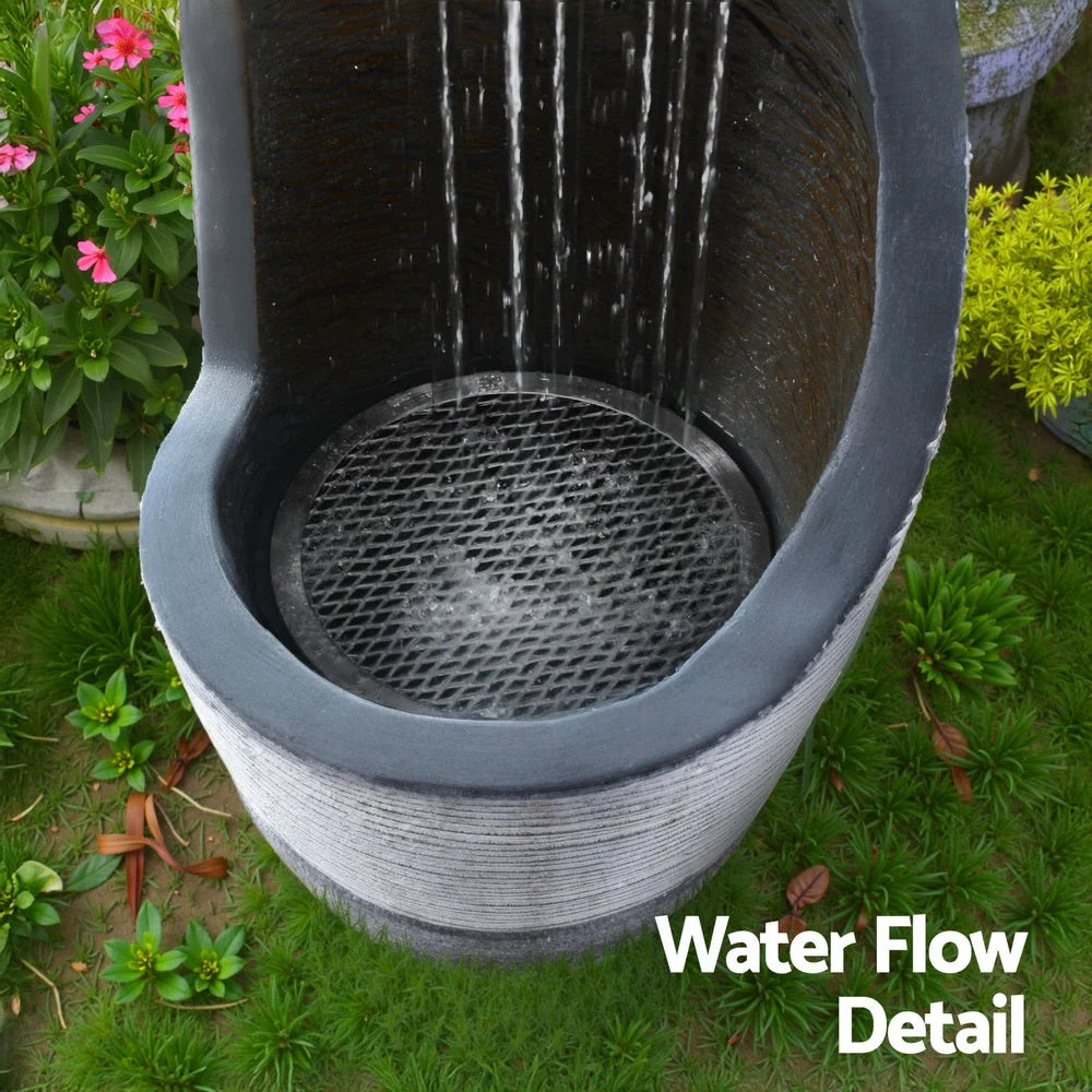 Solar Fountain Water Feature Bird Bath Outdoor Garden