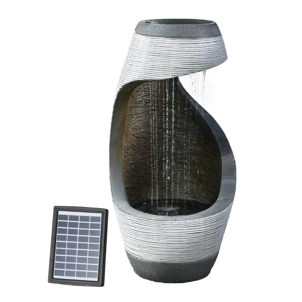 Solar Fountain Water Feature Bird Bath Outdoor Garden