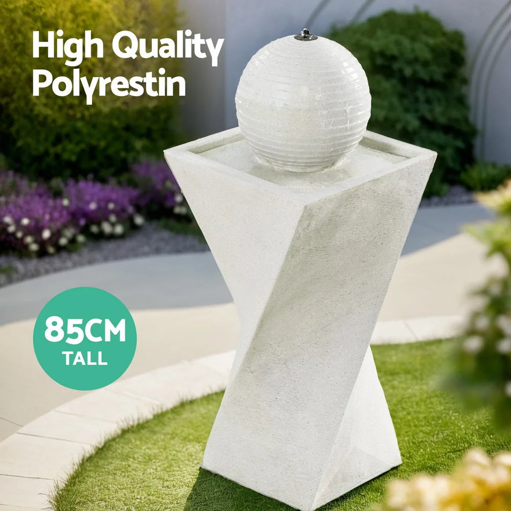 Solar fountain water with bird bath outdoor led lights