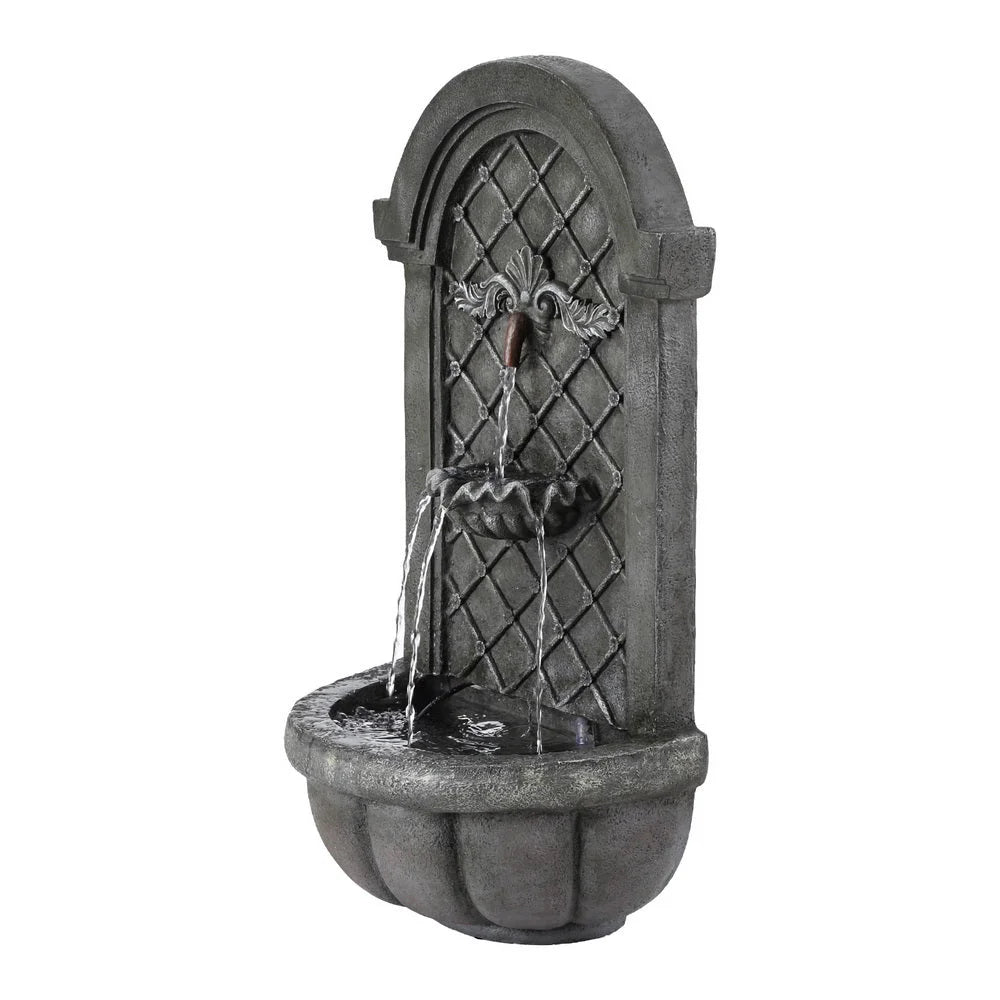 Solar Fountain Water Feature Wall Mount Garden Fountain
