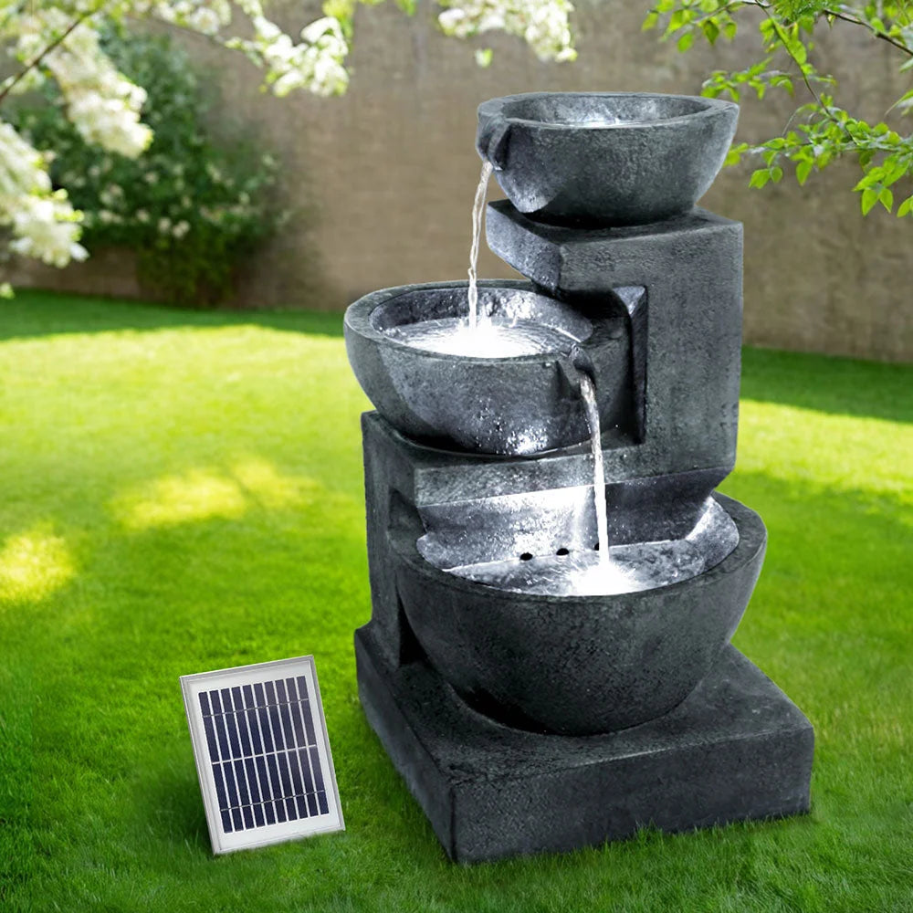 Solar Fountain with LED Lights - Gardeon