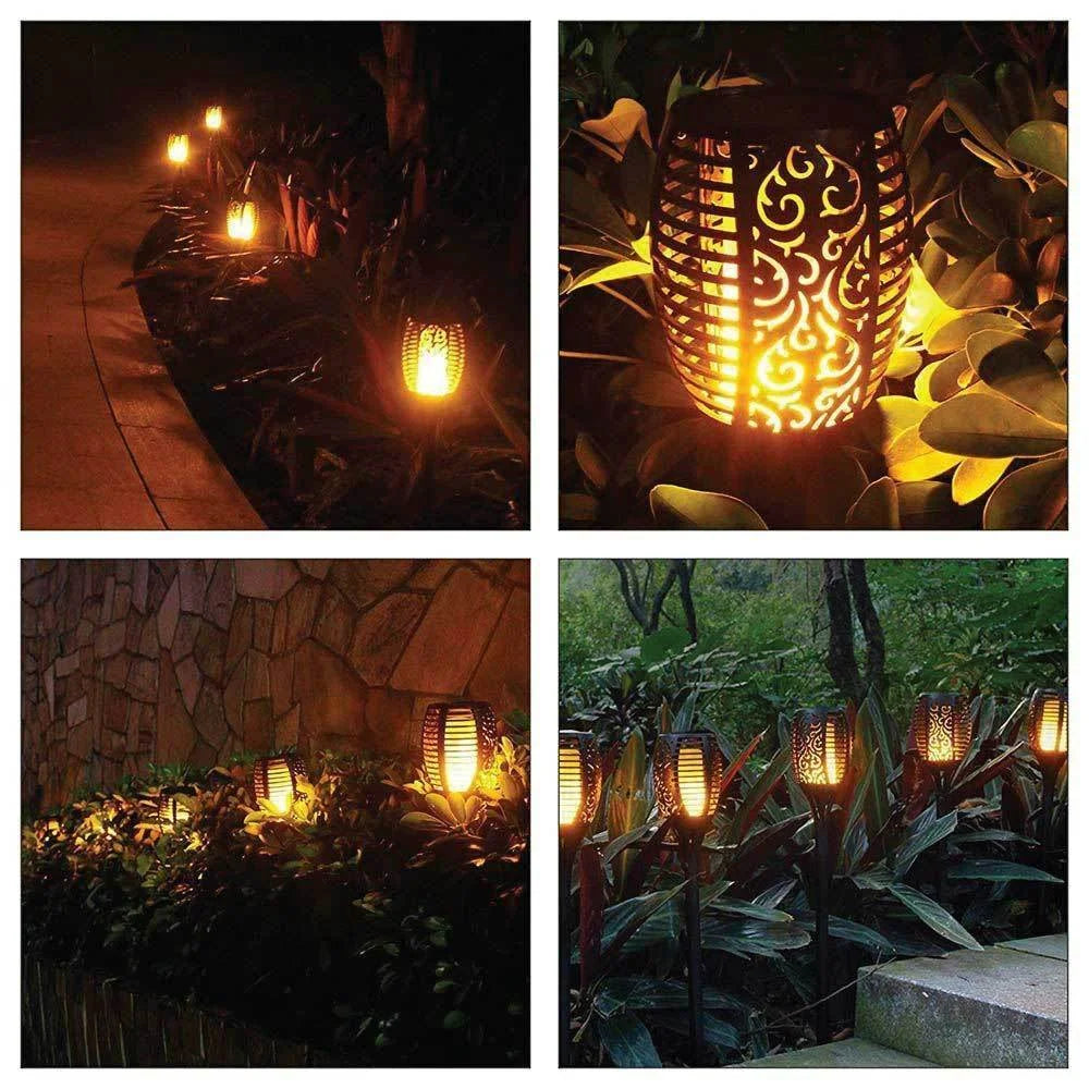Solar Garden Torch Light 51 LED Bulbs Outdoor Flame Dancing