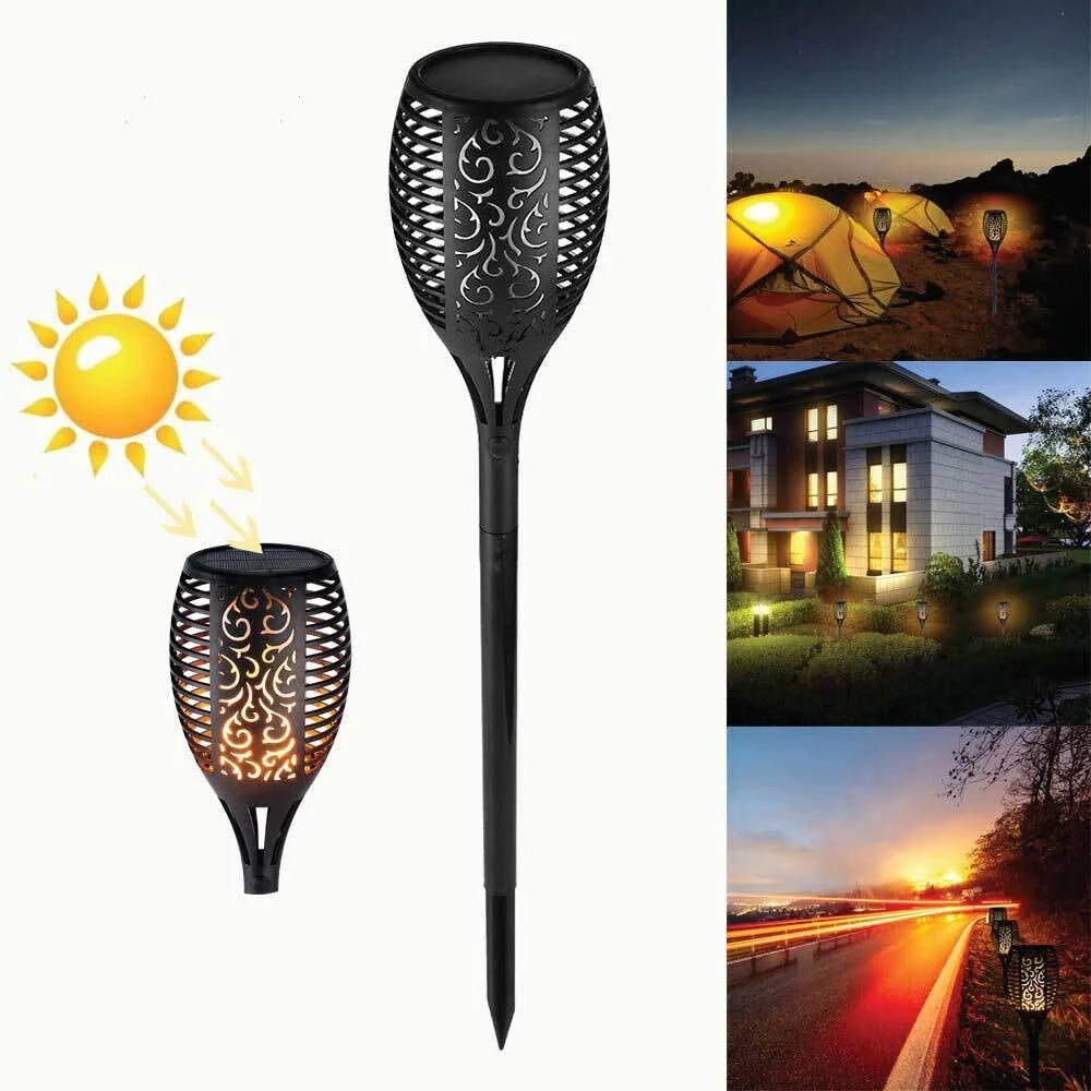 Solar Garden Torch Light 51 LED Bulbs Outdoor Flame Dancing