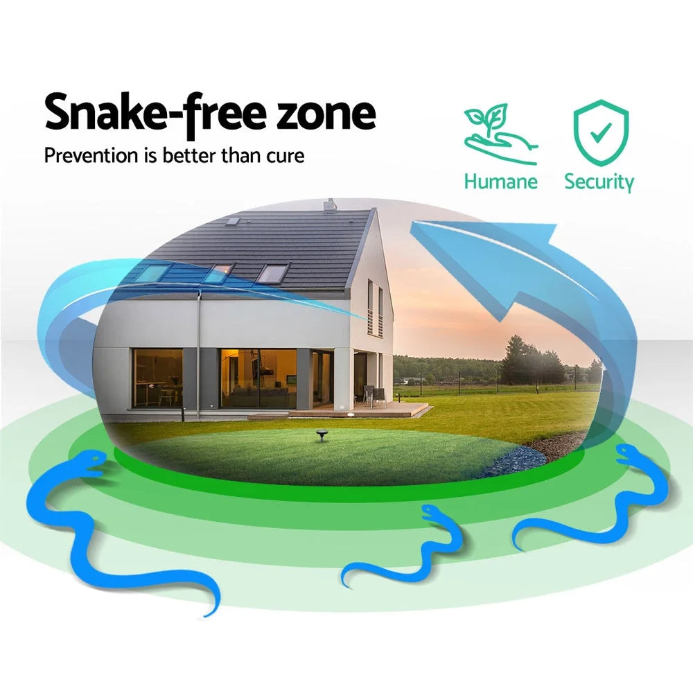 Solar LED Snake Repeller 4X Pulse Plus Ultrasonic Pest