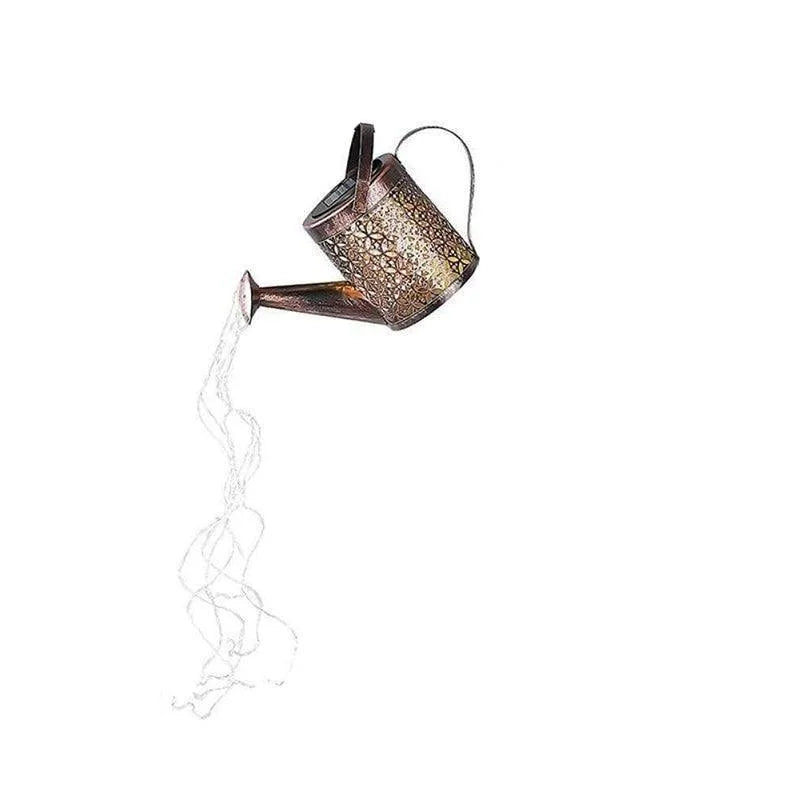 Solar Led Watering Can String Light Outdoor Garden Art
