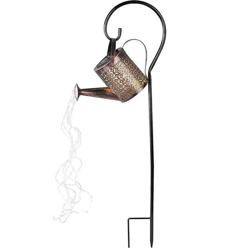 Solar Led Watering Can String Light Outdoor Garden Art