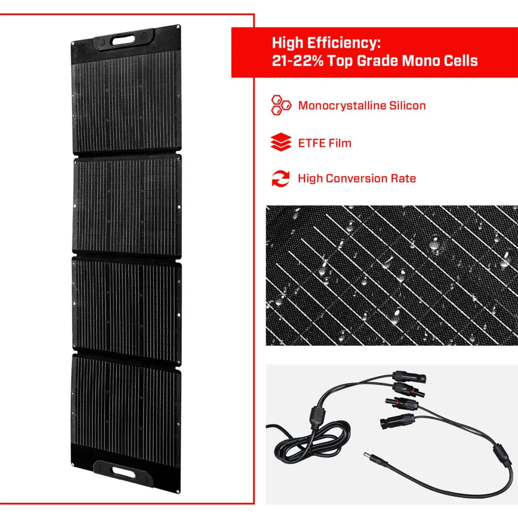 Solar Panel Portable Charger 200W - JumpsPower Power