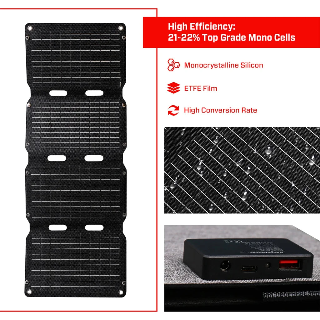 Solar Panel Portable Charger 60W - JumpsPower Power