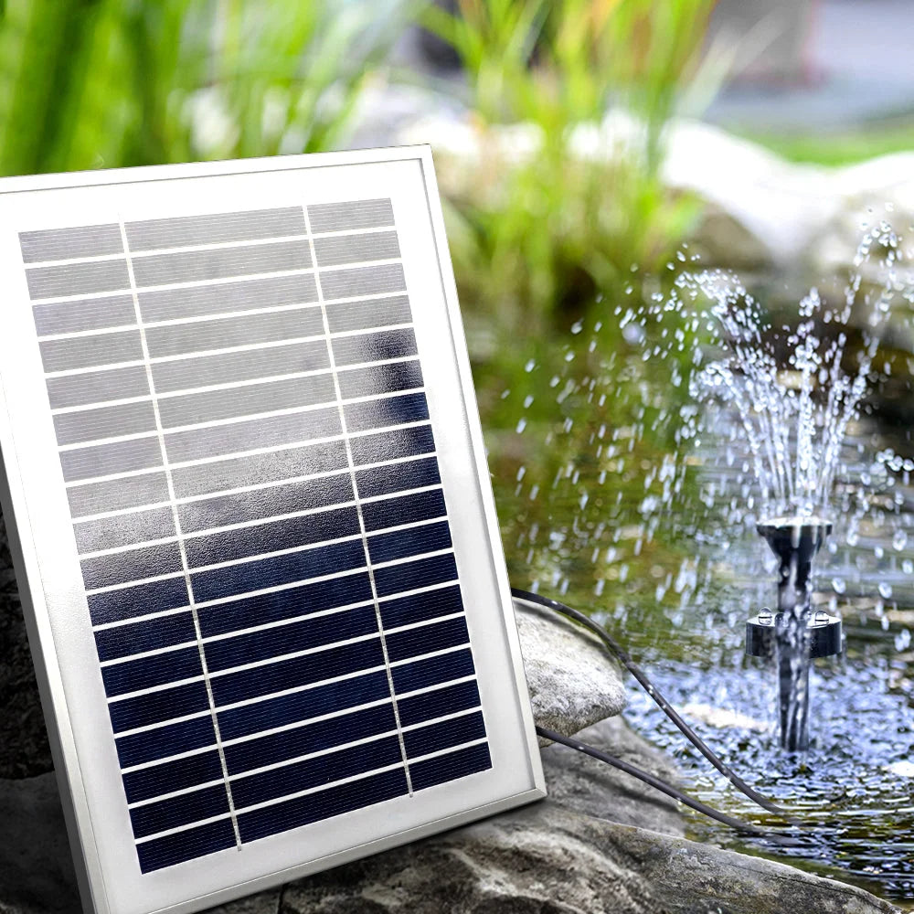 Solar Pond Pump Kit with Battery Powered Garden Water