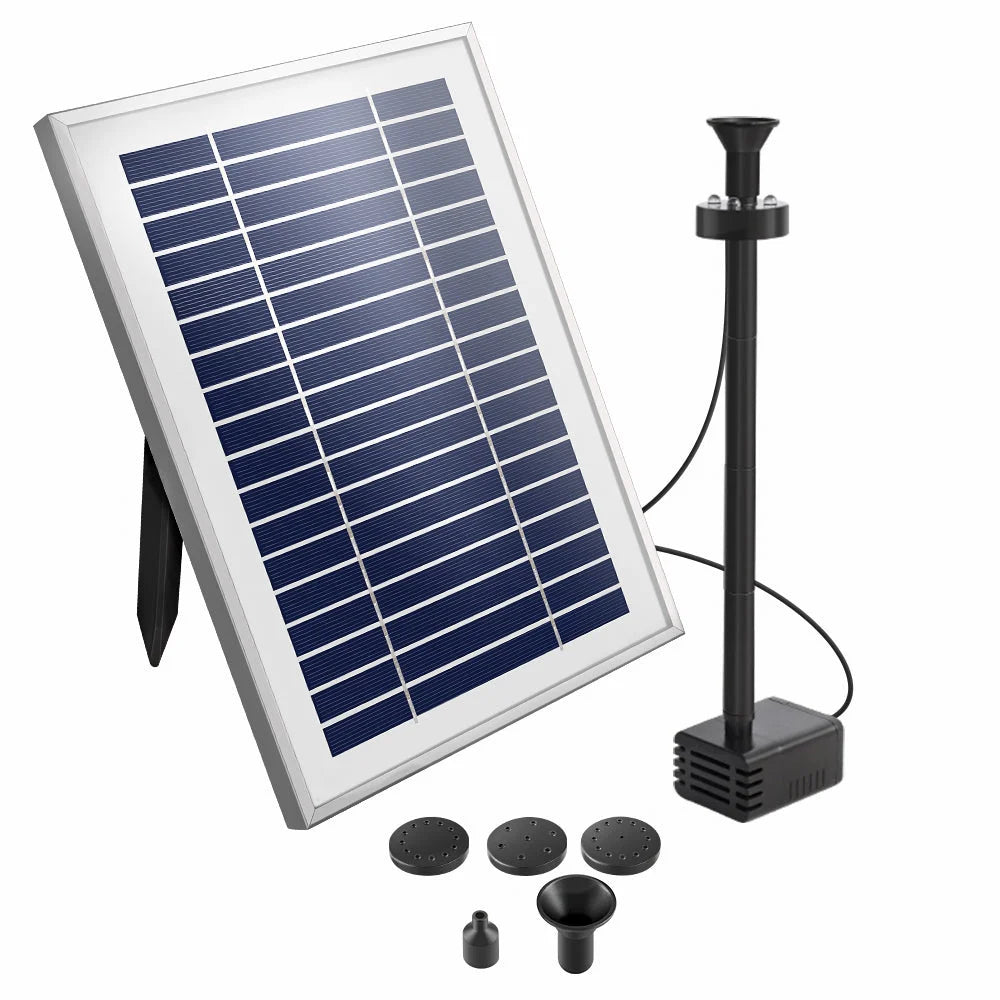 Solar pond pump with kit battery powered water