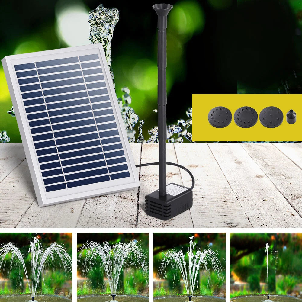 Solar Pond Pump Submersible Powered Garden Pool Water