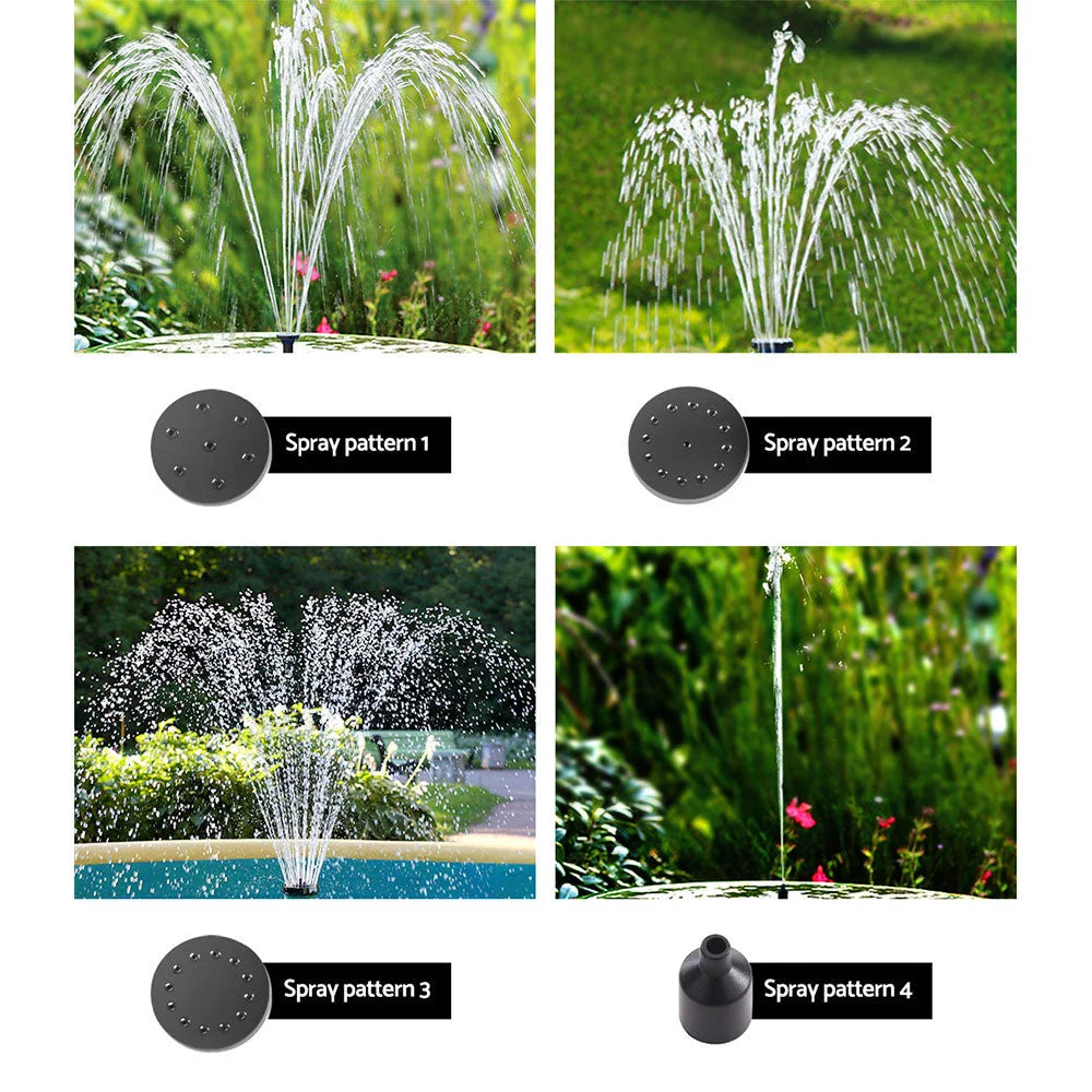 Solar Pond Pump with Battery & LED Lights - 4.4FT
