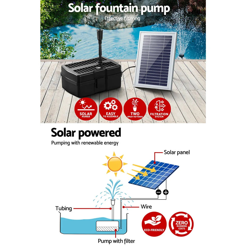 Solar Pond Pump with Filter Box - 4.6FT