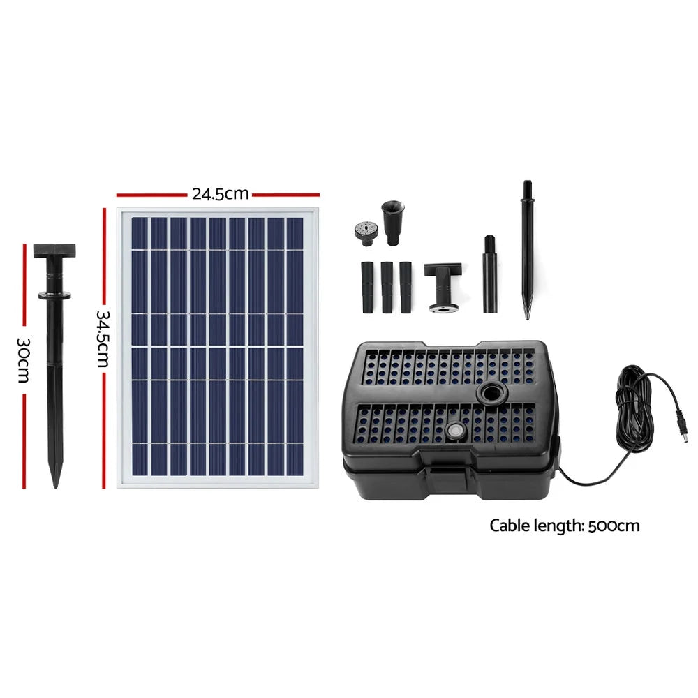 Solar Pond Pump with Filter Box 5FT 759