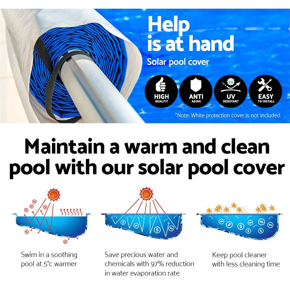 Solar Pool Cover Roller Blanket 500 Micron Swimming Bubble