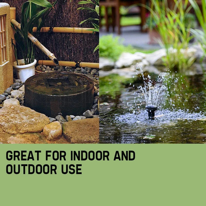 Solar Powered Fountain Submersible Water Pump 5W Panel Kit