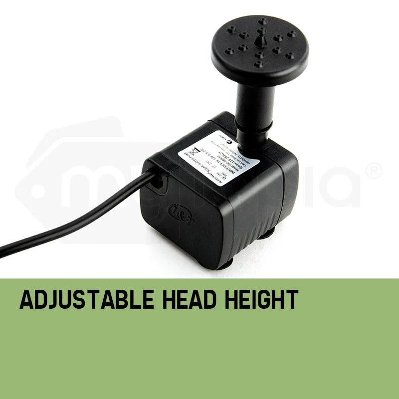 Solar Powered Fountain Submersible Water Pump 5W Panel Kit