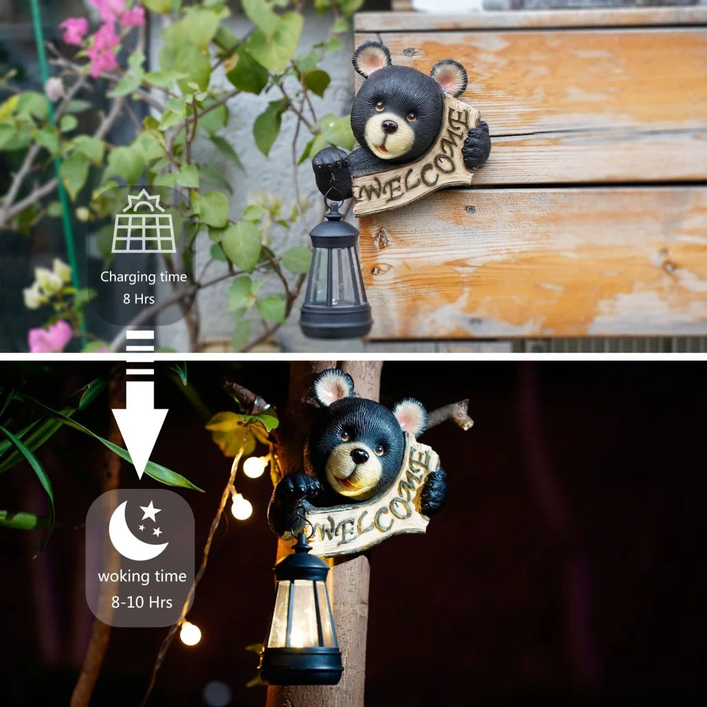 Solar-Powered Gargoyle Statue with LED Lantern - Gothic