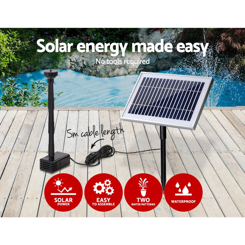 Solar Powered Water Pond Pump 25W - Outdoor Submersible