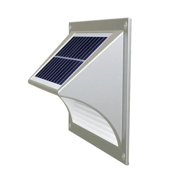 Solar Step Light Warm White with Silver Case - Home & Garden