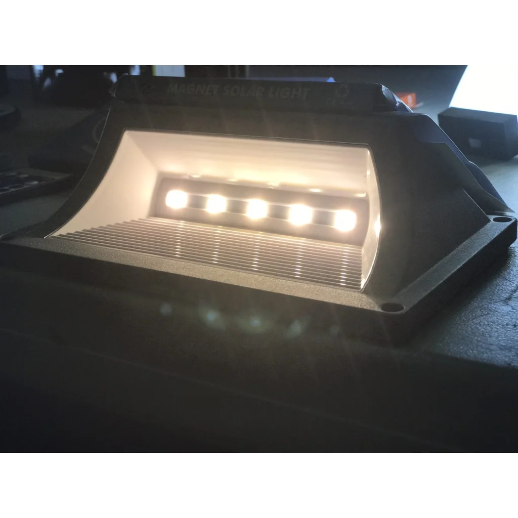 Solar Step Light Warm White with Silver Case - Home & Garden