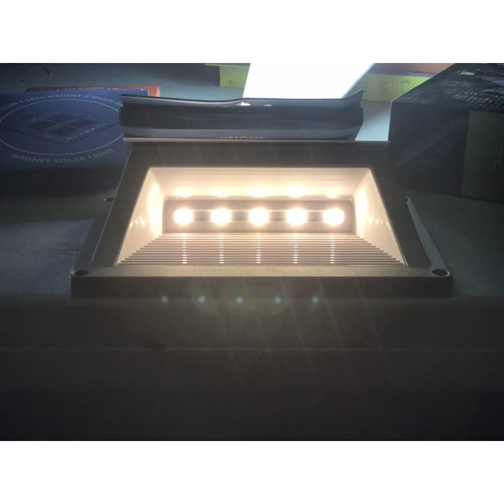 Solar Step Light Warm White with Silver Case - Home & Garden