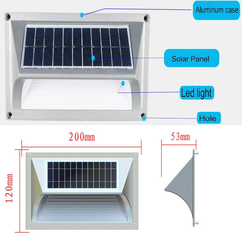 Solar Step Light Warm White with Silver Case - Home & Garden