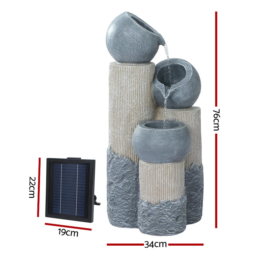 76cm garden fountain with fountain tiers and water outlet