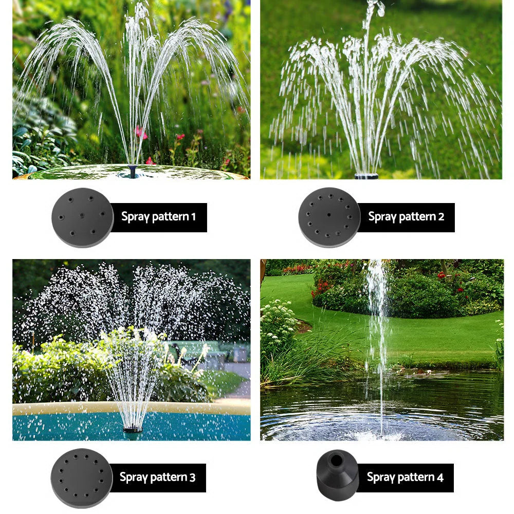 Solar Water Fountain Pump Outdoor Submersible 4FT Lift
