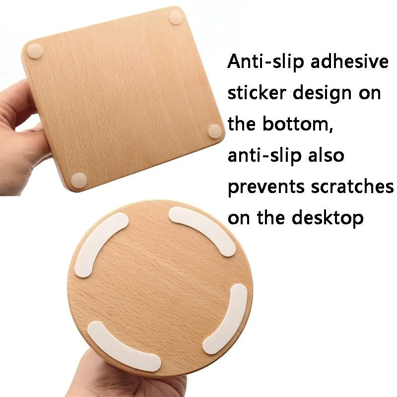 Solid Wood Desktop Headset Display Stand - Elegant Design-1915198101992378372