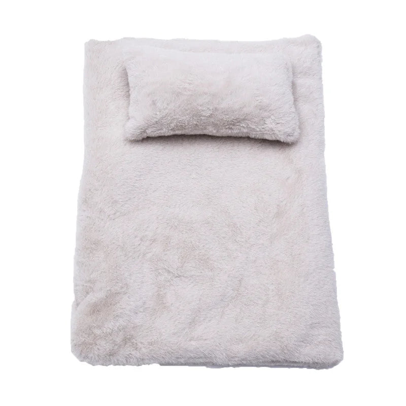 Solid Wood Pet Cat Dog Bed with Bedding - Pet Care