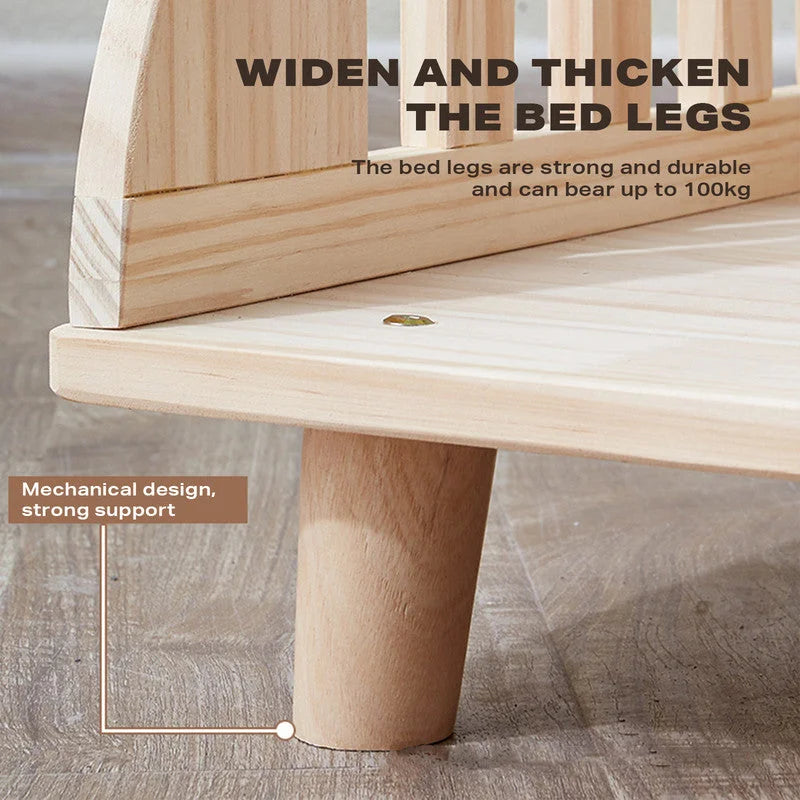 Solid Wood Pet Cat Dog Bed with Bedding - Pet Care