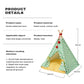 Solid Wood Pet Tent Nest Removable Mattress - Outdoor