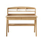 Solid Wood Study Desk with Shelf