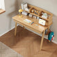 Solid Wood Study Desk with Shelf