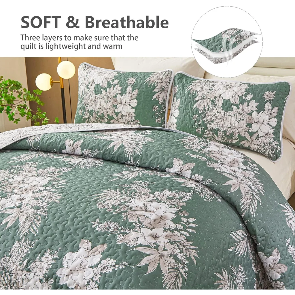 Sophisticated Quilted Coverlet & Pillowcases Set - Elevate