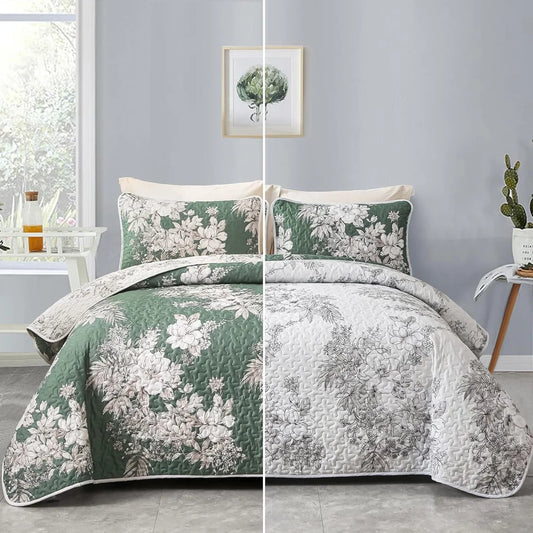 Sophisticated Quilted Coverlet & Pillowcases Set - Elevate