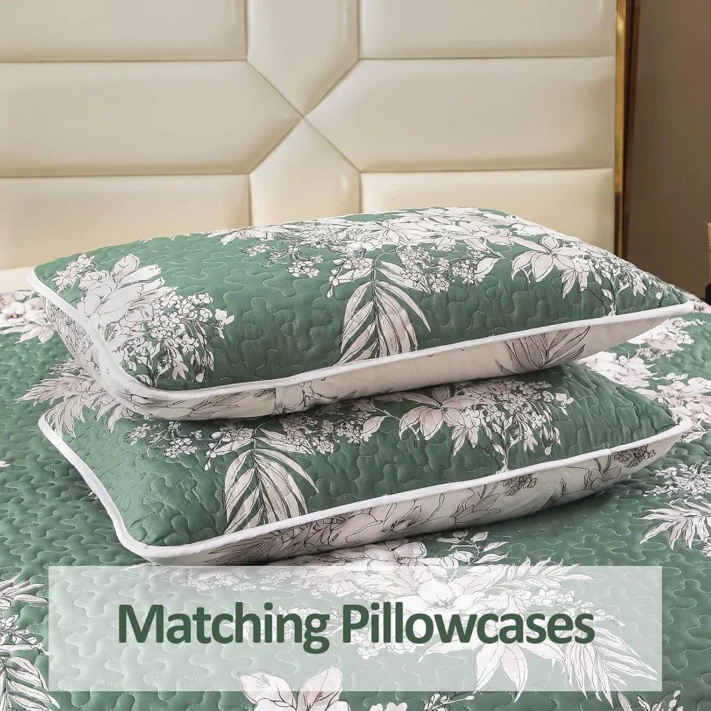 Sophisticated Quilted Coverlet & Pillowcases Set - Elevate