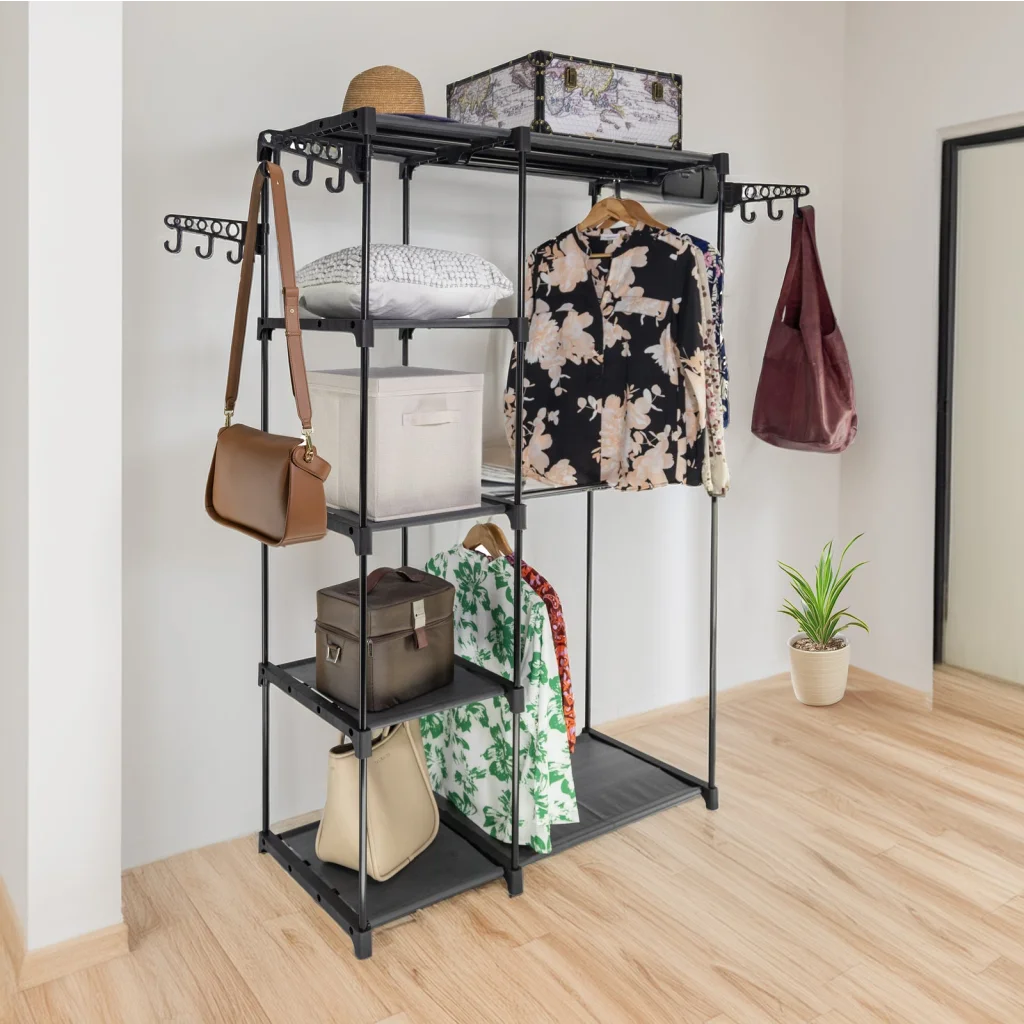 Sorti Freestanding Portable Closet Metal Wardrobe Garment